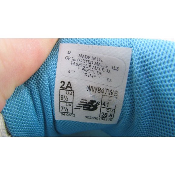 NEW BALANCE 847 Womens SIZE 9.5(2A) WHITE/AQUA WW847WB CUSHIONED WALKING SHOE - Picture 8 of 9